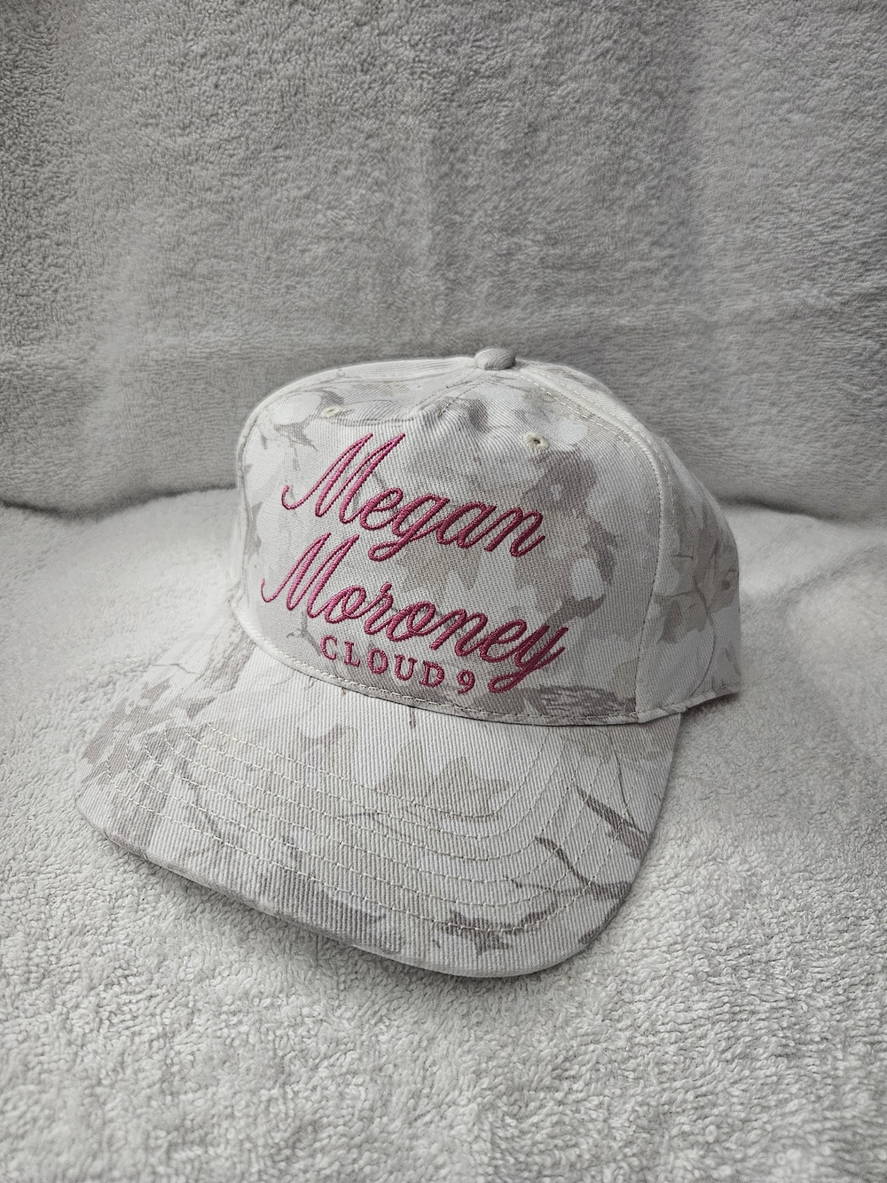 Megan Moroney Target Cloud 9 White Camo Pink Graphic Baseball Hat Womens NWT